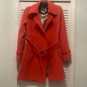 Coral wool Jcrew coat wool blend